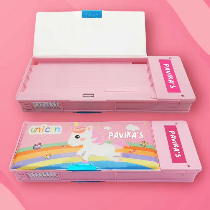 Press Case Pencil Box - Unicorn theme