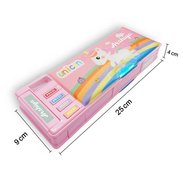 Press Case Pencil Box - Unicorn theme