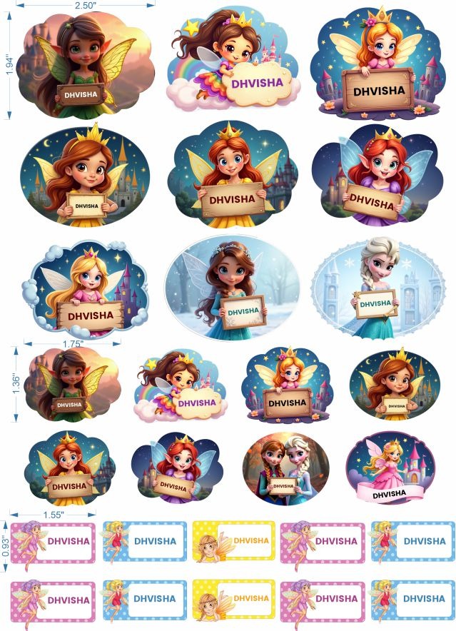 Kid's name Customized 3D Water proof stickers