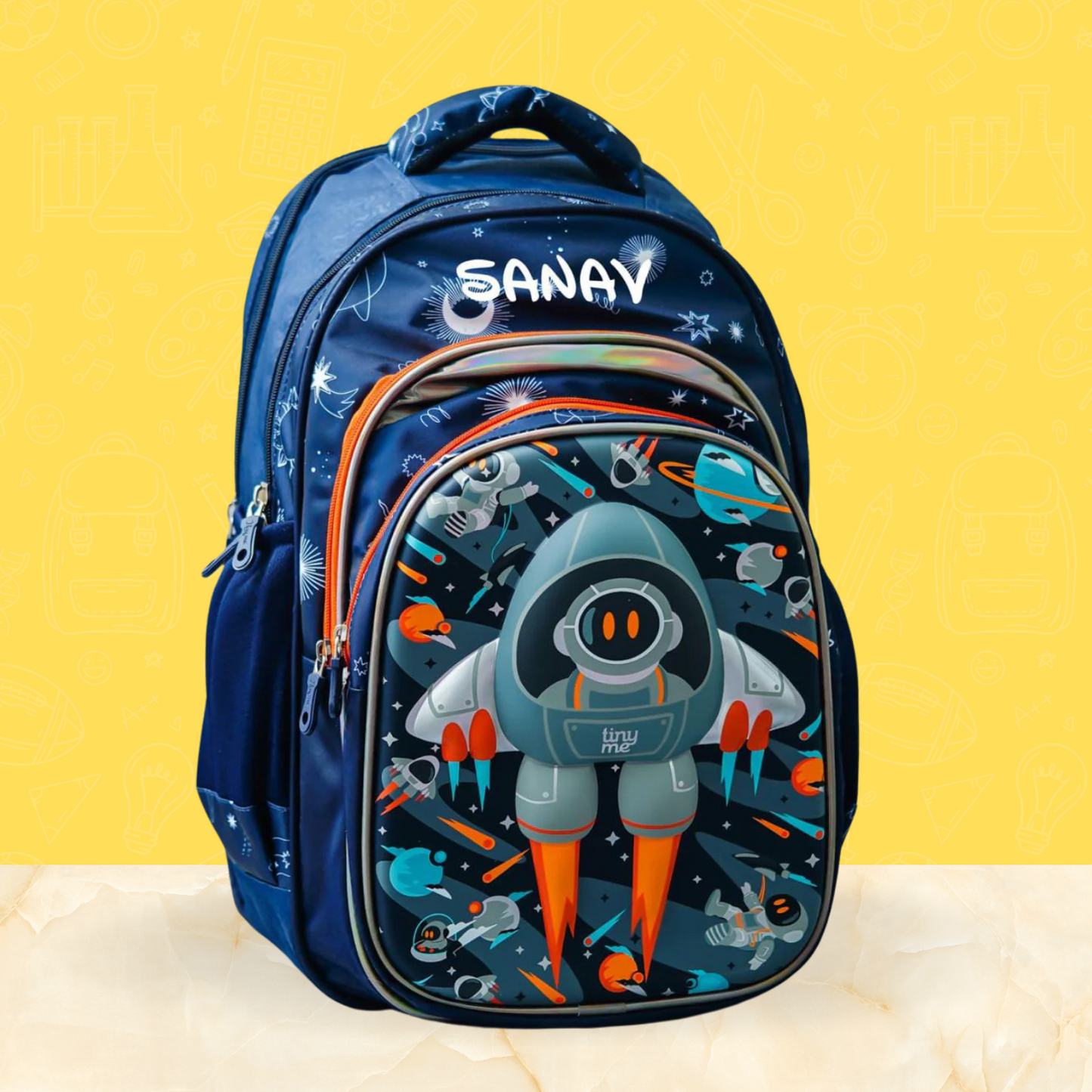 Space theme Customized school kids bag