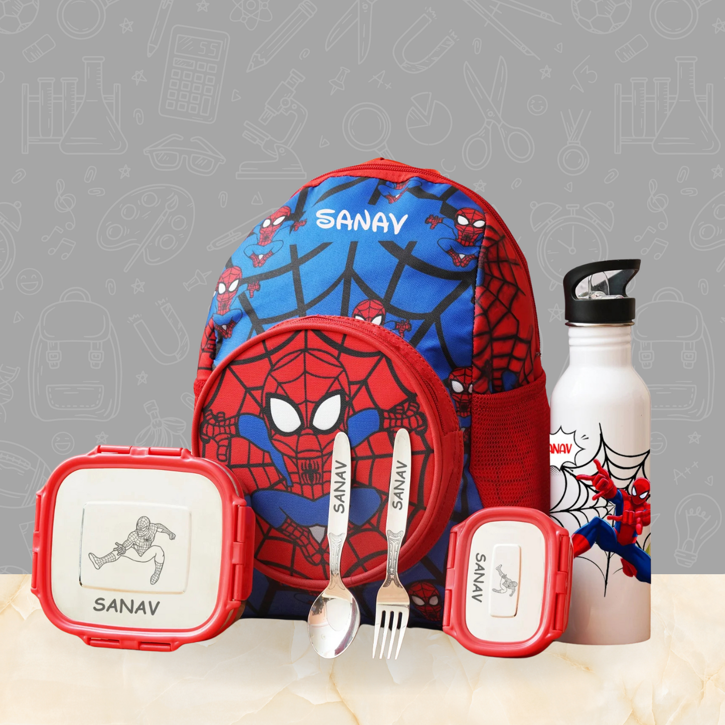 Nursery Kids Bag Combo - Spider Man theme
