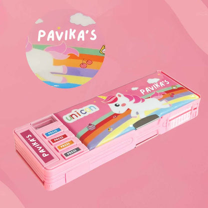 Press Case Pencil Box - Unicorn theme