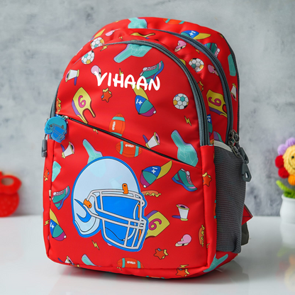 Cricket Theme Personalized Kids School Bag – Nursery