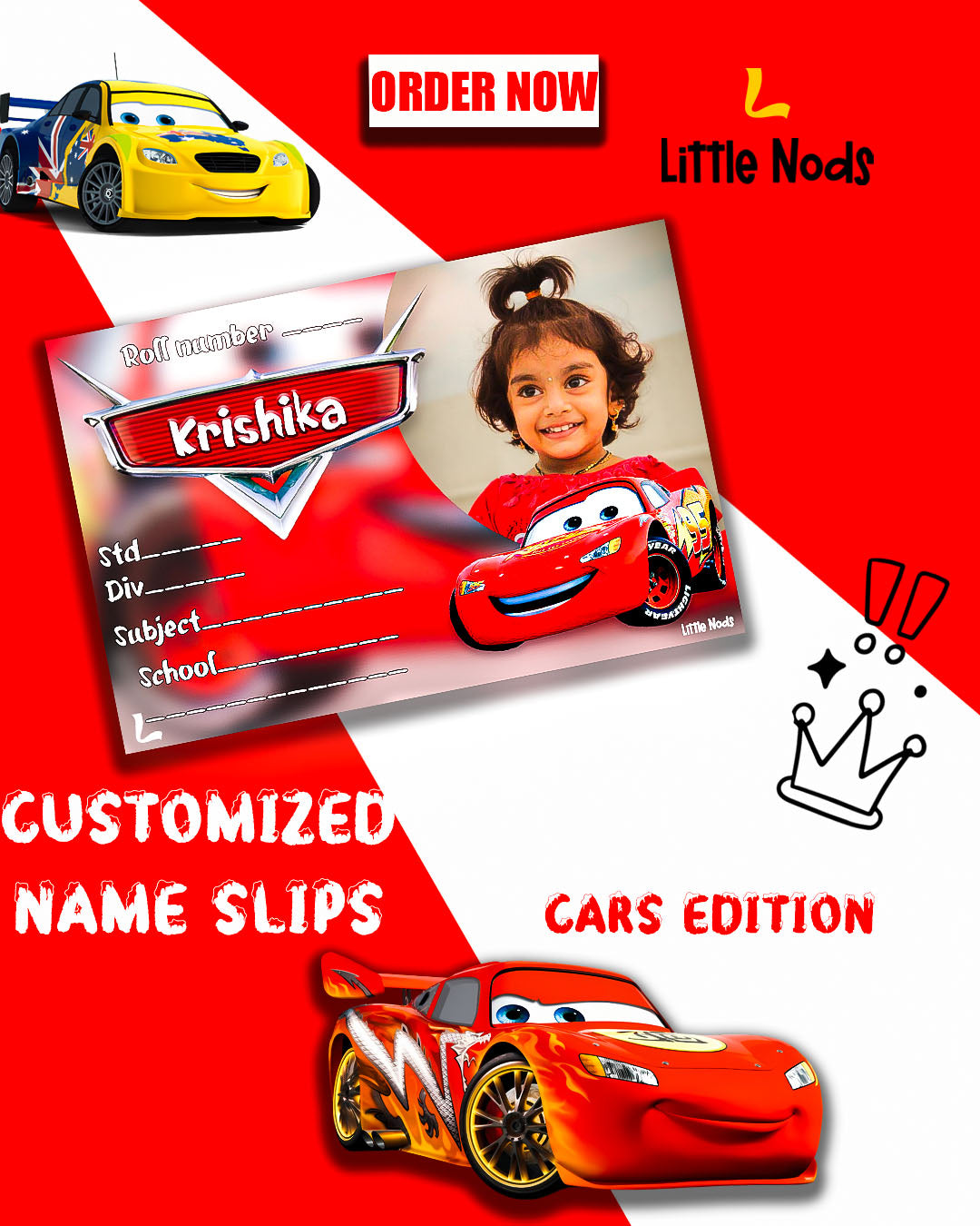 Customized School Name slips for books