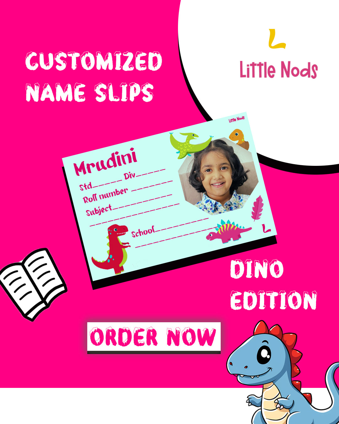 Customized School Name slips for books