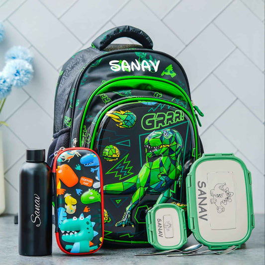 Customized Dino school bag combo