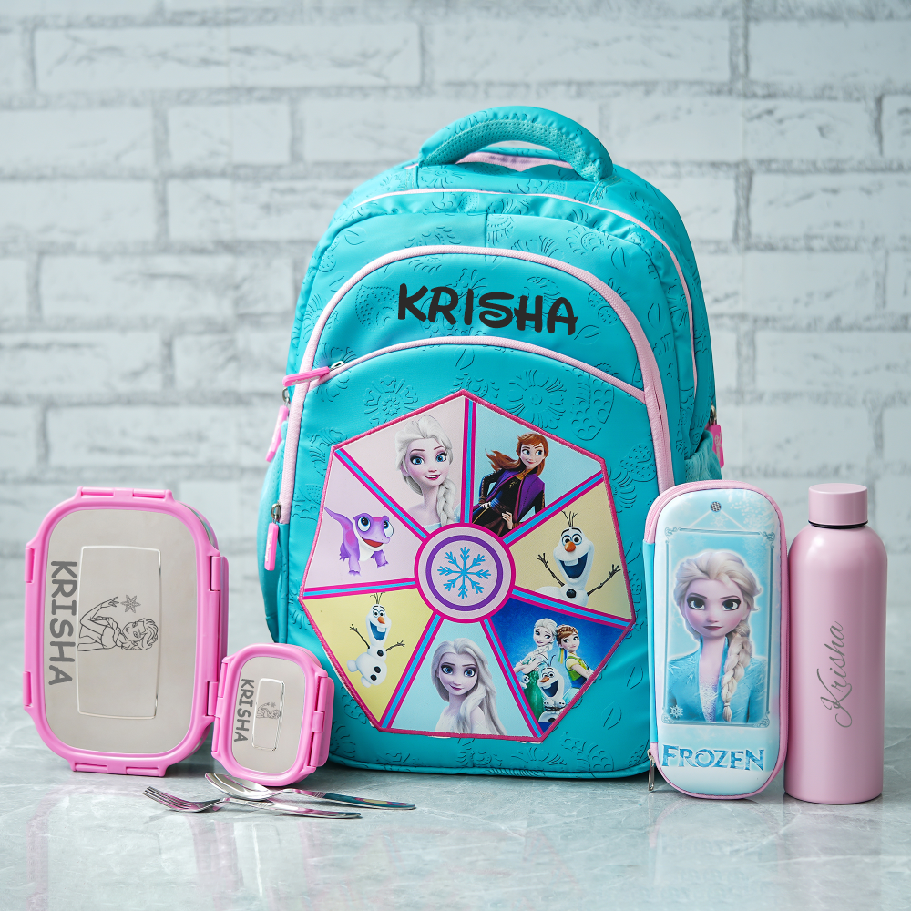 Frozen Blue Theme Personalized Kids School Bag – Senior