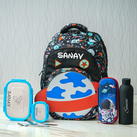 Space 3D Patch Personalized Kids School Bag – Senior
