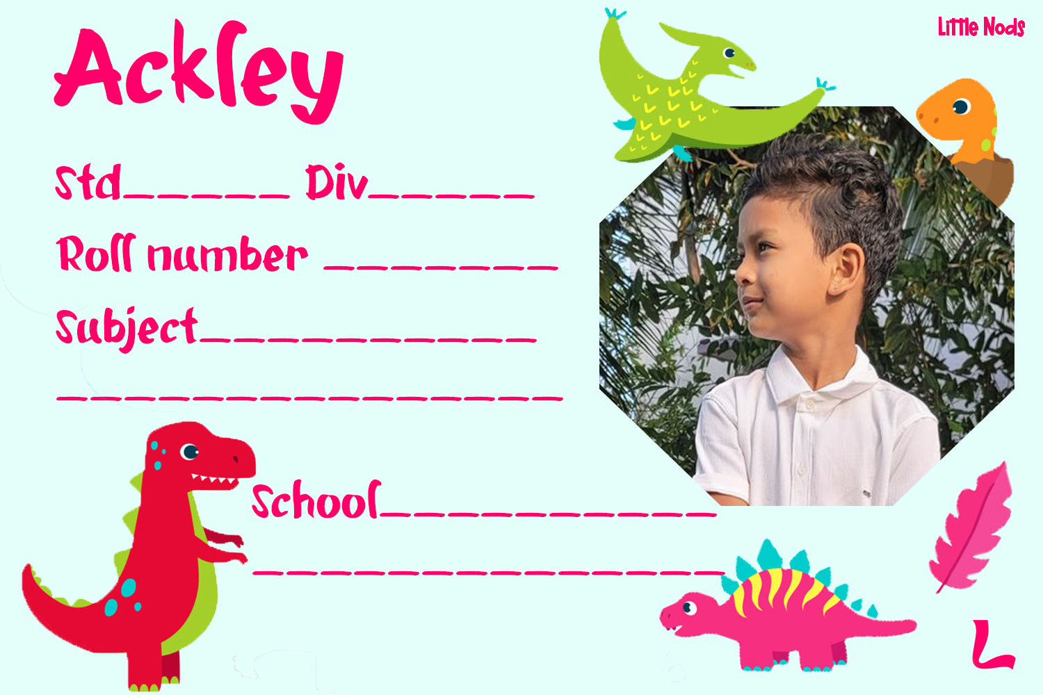 Customized School Name slips for books