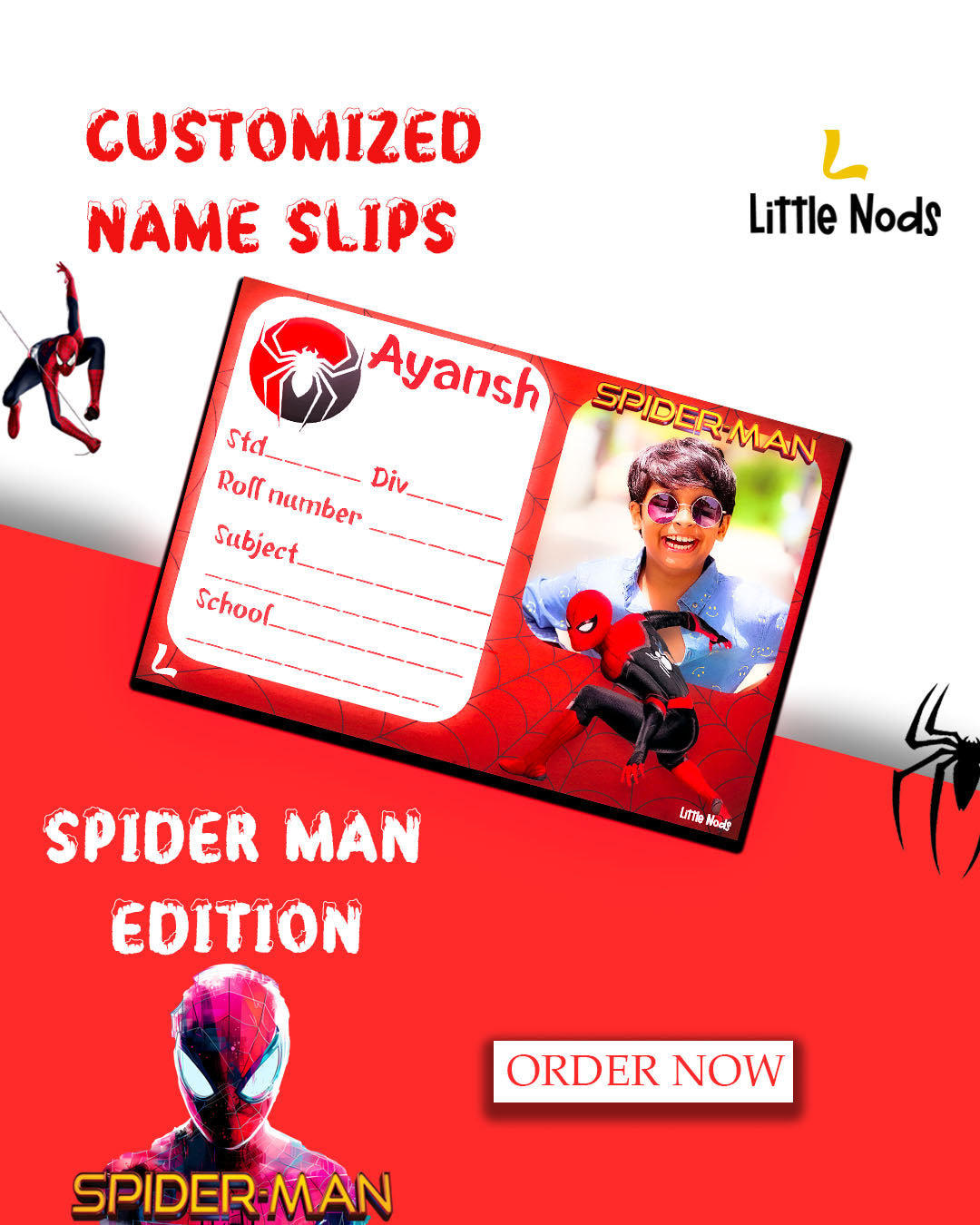 Customized School Name slips for books