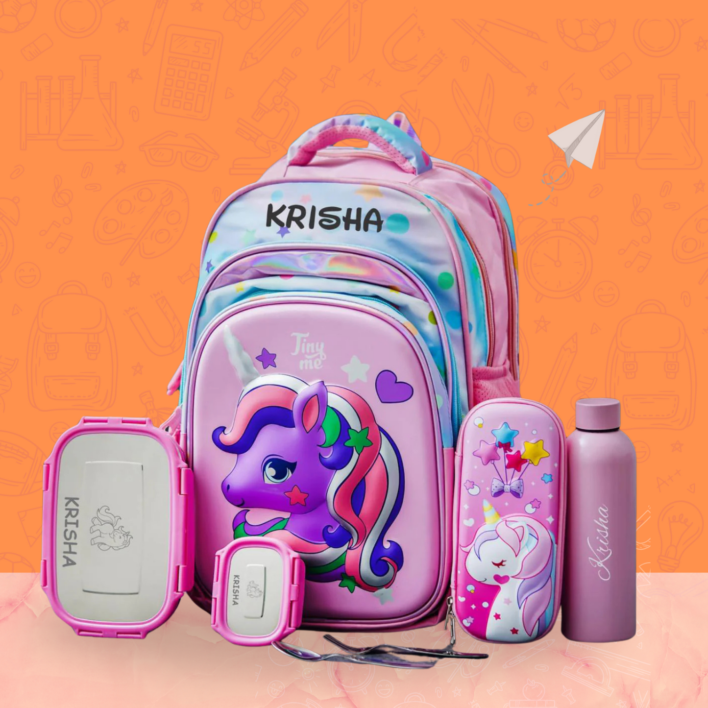 Unicorn 3D Shell Customized Kids Bag