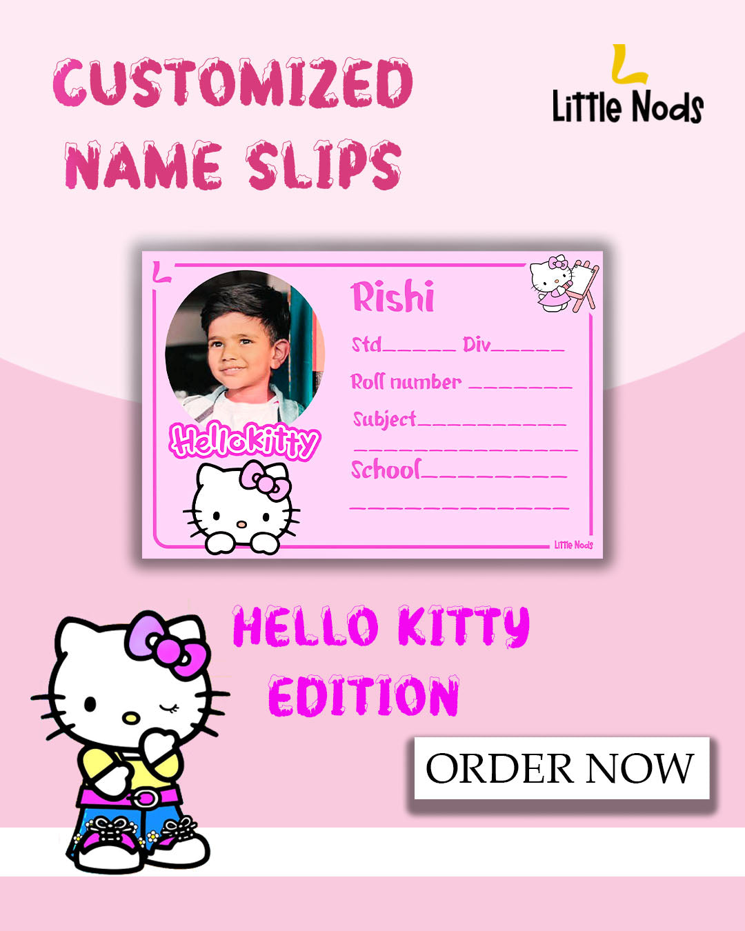 Customized School Name slips for books