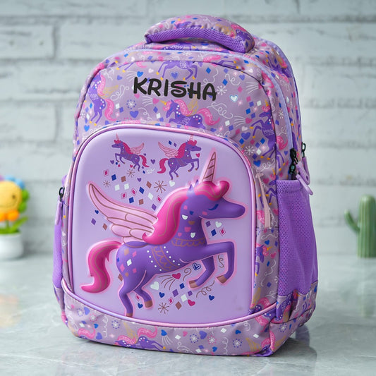 Unicorn Horn Premium Personalized Kids School Bag