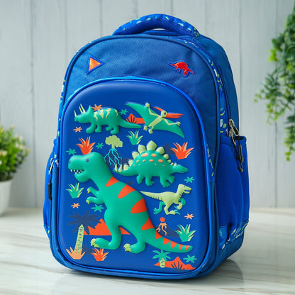 Dinosaur Shell Personalized Kids School Bag (Blue)