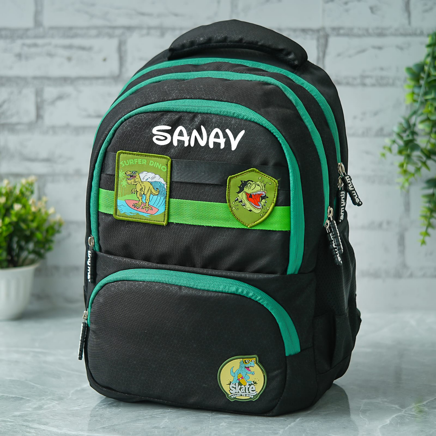 Dinosaur Patch Personalized Kids School Bag – Junior