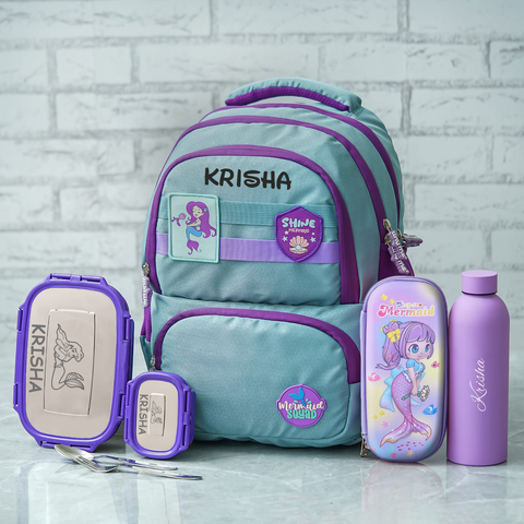 Mermaid Patch Personalized Kids School Bag – Junior