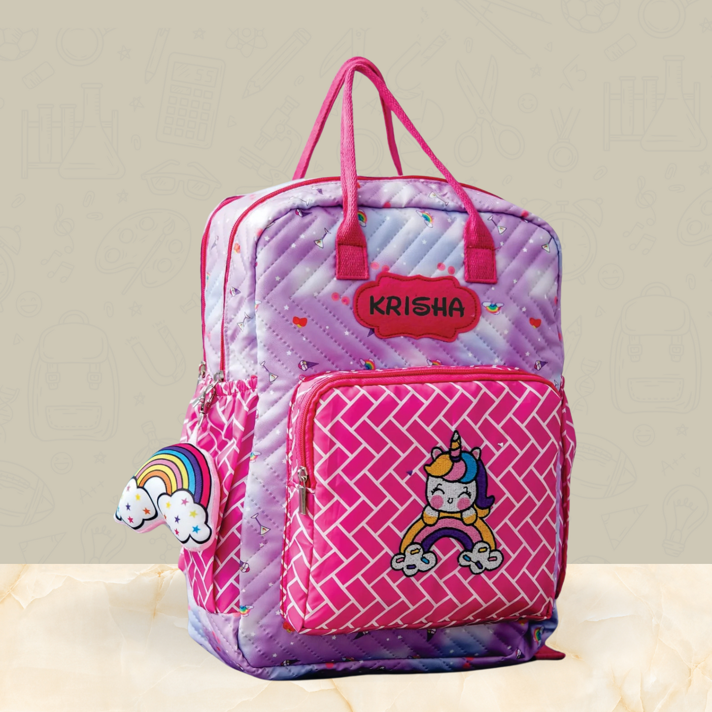 Nursery Kids Bag Combo - Zipper Unicorn