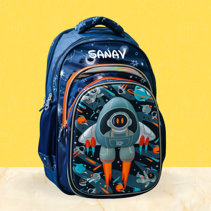 Space theme Customized school kids bag