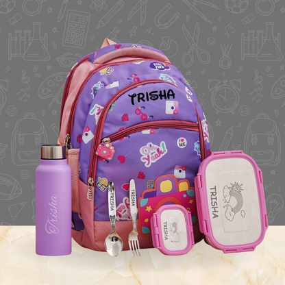 Personalized Camera themed school bag combo