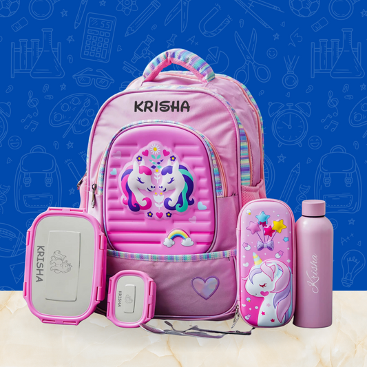 Premium Double Unicorn Pink bags combo
