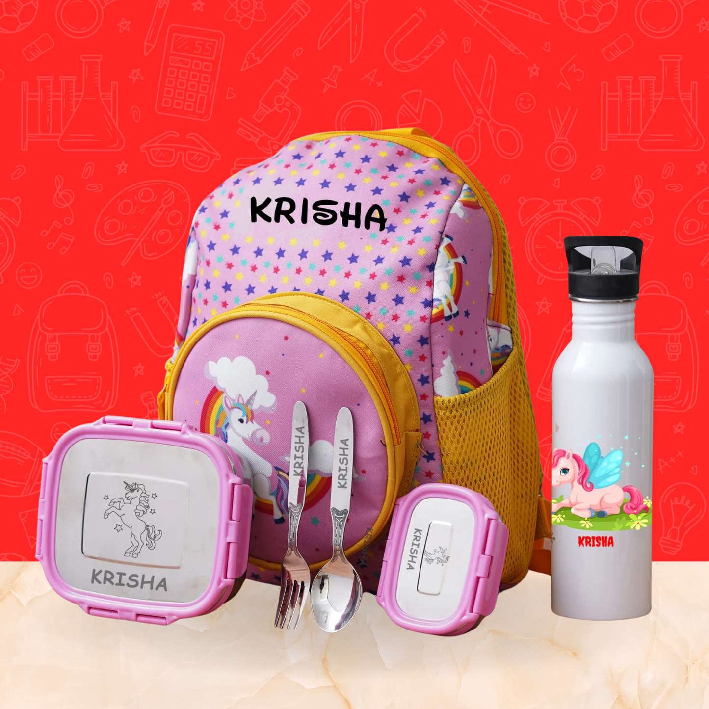 Nursery Kids Bag Combo -Unicorn theme