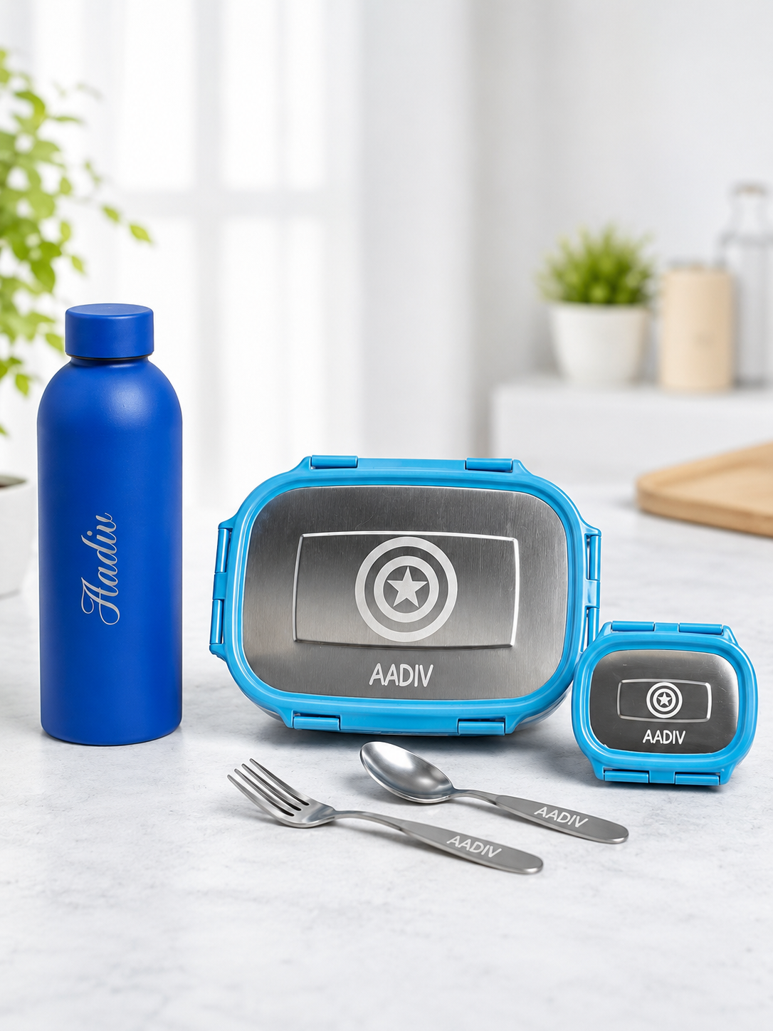 Personalized Lunch Box and Water bottle Combo