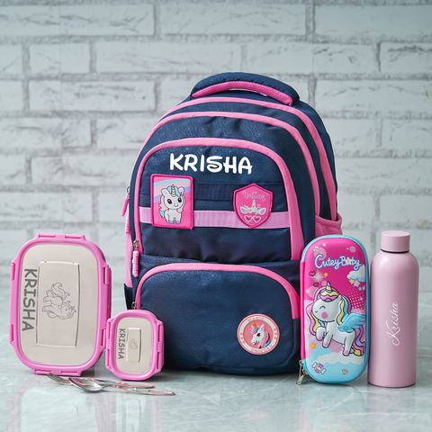 Unicorn Patch Personalized Kids School Bag – Junior