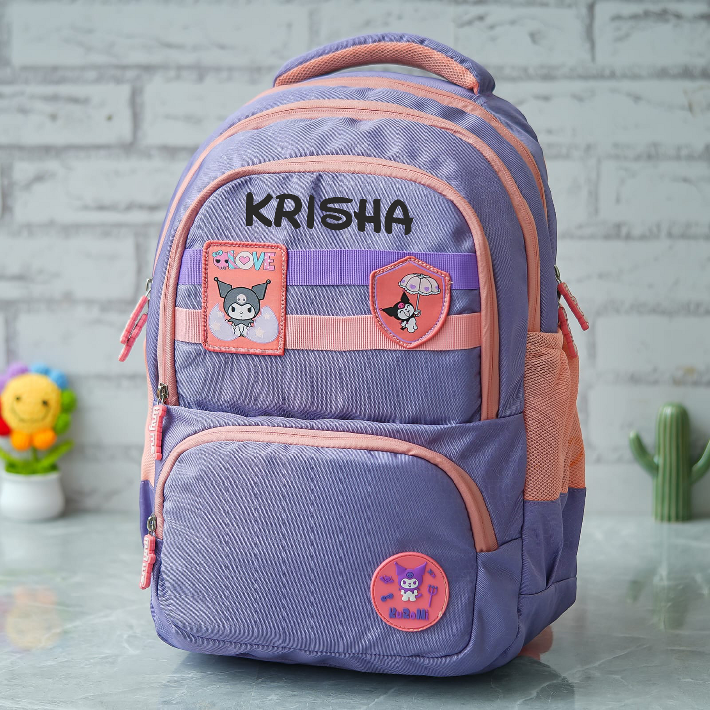 Kuromi Patch Personalized Kids School Bag – Junior