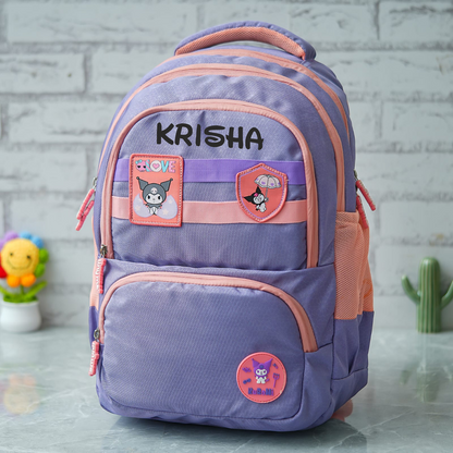 Kuromi Patch Personalized Kids School Bag – Junior