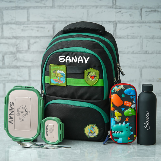 Dinosaur Patch Personalized Kids School Bag – Junior